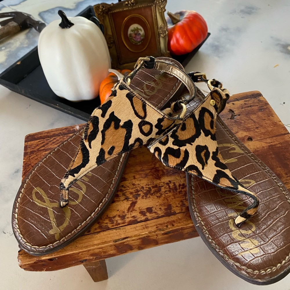 Sam Edleman Leopard print sandals. Size 9
